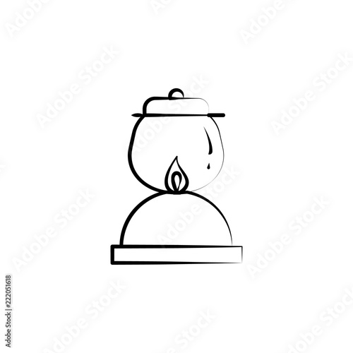 camping lamp icon. Element of anti aging icon for mobile concept and web apps. Doodle style camping lamp icon can be used for web and mobile