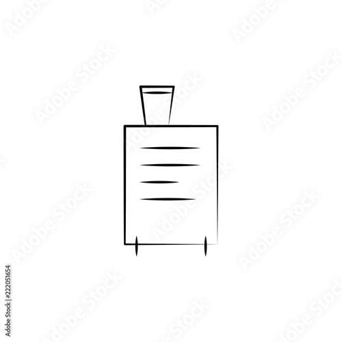 suitcase icon. Element of anti aging icon for mobile concept and web apps. Doodle style suitcase icon can be used for web and mobile