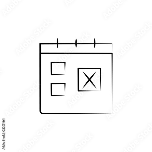 calendar travel time icon. Element of anti aging icon for mobile concept and web apps. Doodle style calendar travel time icon can be used for web and mobile