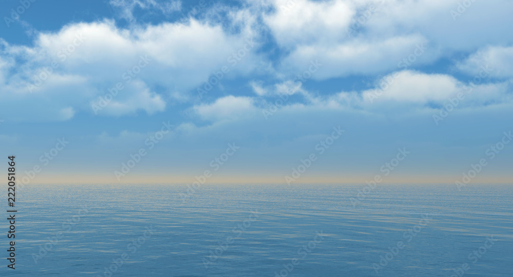 Obraz premium Beautiful sea and clouds sky