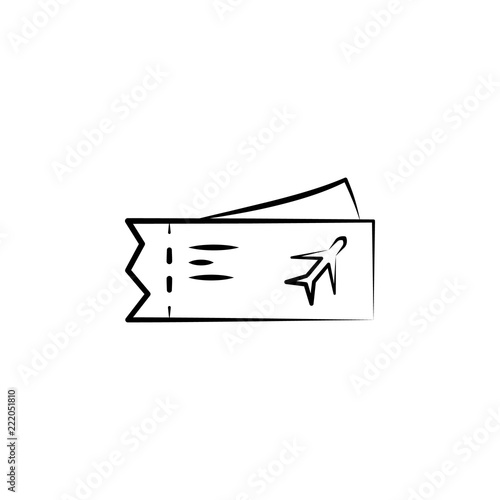 ticket  icon. Element of anti aging icon for mobile concept and web apps. Doodle style ticket  icon can be used for web and mobile