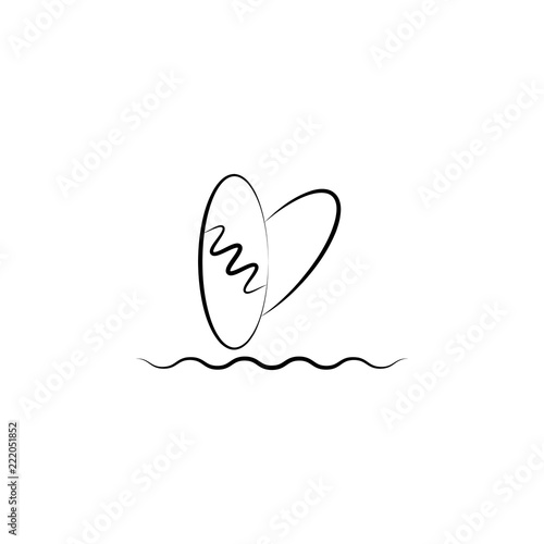surfboard icon. Element of anti aging icon for mobile concept and web apps. Doodle style surfboard icon can be used for web and mobile