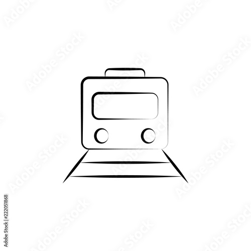 train icon. Element of anti aging icon for mobile concept and web apps. Doodle style train icon can be used for web and mobile