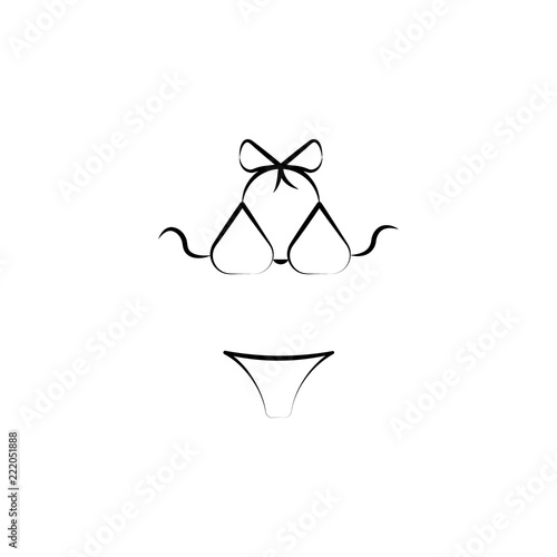 swimsuit icon. Element of anti aging icon for mobile concept and web apps. Doodle style swimsuit icon can be used for web and mobile