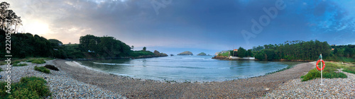 Panoramic view of Porcia beach in Asturias, Spain photo