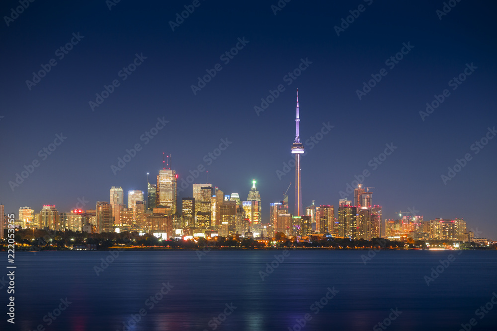 CN Tower and the Toronto city skyline looking downtown Ontario Canada