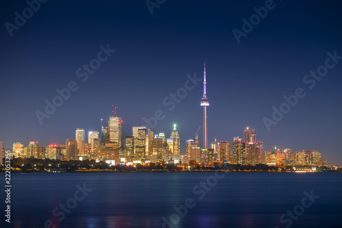 CN Tower and the Toronto city skyline looking downtown Ontario Canada