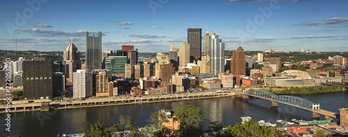 Panoramic view of downtown skyline in Pittsburgh Pennsylvania © Aevan