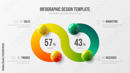 Premium quality marketing analytics presentation vector illustration template. Business data visualization creative design layout. Amazing corporate statistics information screen infographic set.