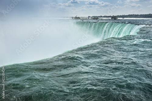 Fresh water flows over the Horseshoe Falls, Niagara Falls, Ontario, Canada