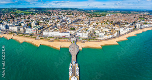 Aerial view of Eastbourne in summer, UK photo