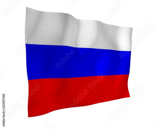 Free Download Waving flag of the Russian Federation. The National. State symbol of the Russia. 3D illustration - GFXLoad