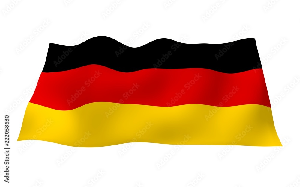 Flag of Germany. Wide format 3D illustration. State symbol of the Federal Republic of Germany. 3D rendering Flag of Germany. Wide format 3D illustration. State symbol of the Federal Republic of Germany. 3D rendering
