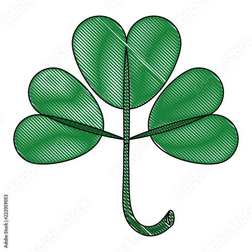 Clover irish symbol scribble