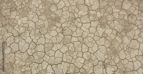 Dry soil and cracked earth background texture.