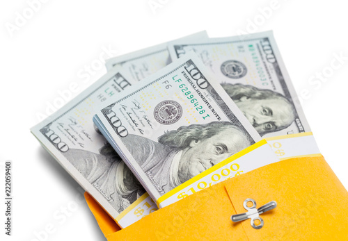 Money Stuffed in a Envelope photo