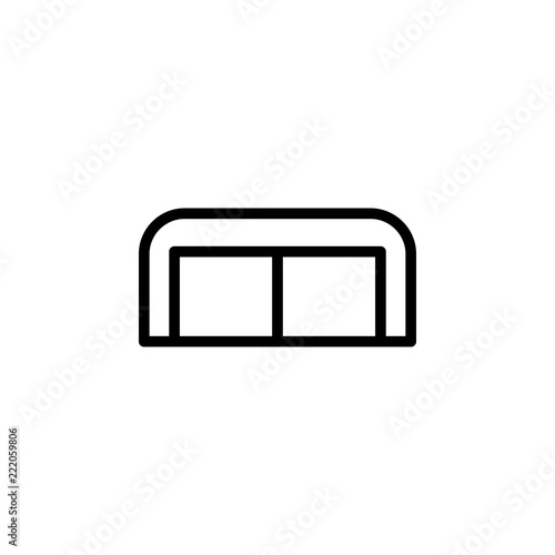 sofa icon. Element of furniture from above icon for mobile concept and web apps. Thin line sofa icon can be used for web and mobile