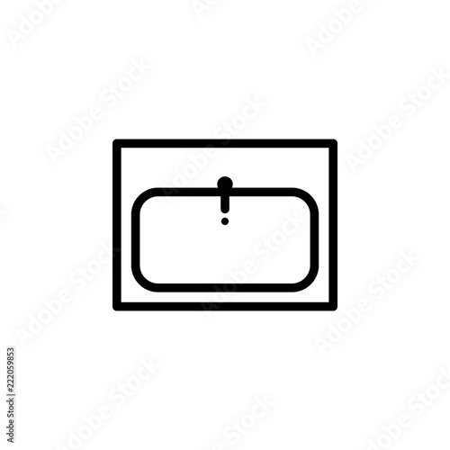 washbasin icon. Element of furniture from above icon for mobile concept and web apps. Thin line washbasin icon can be used for web and mobile
