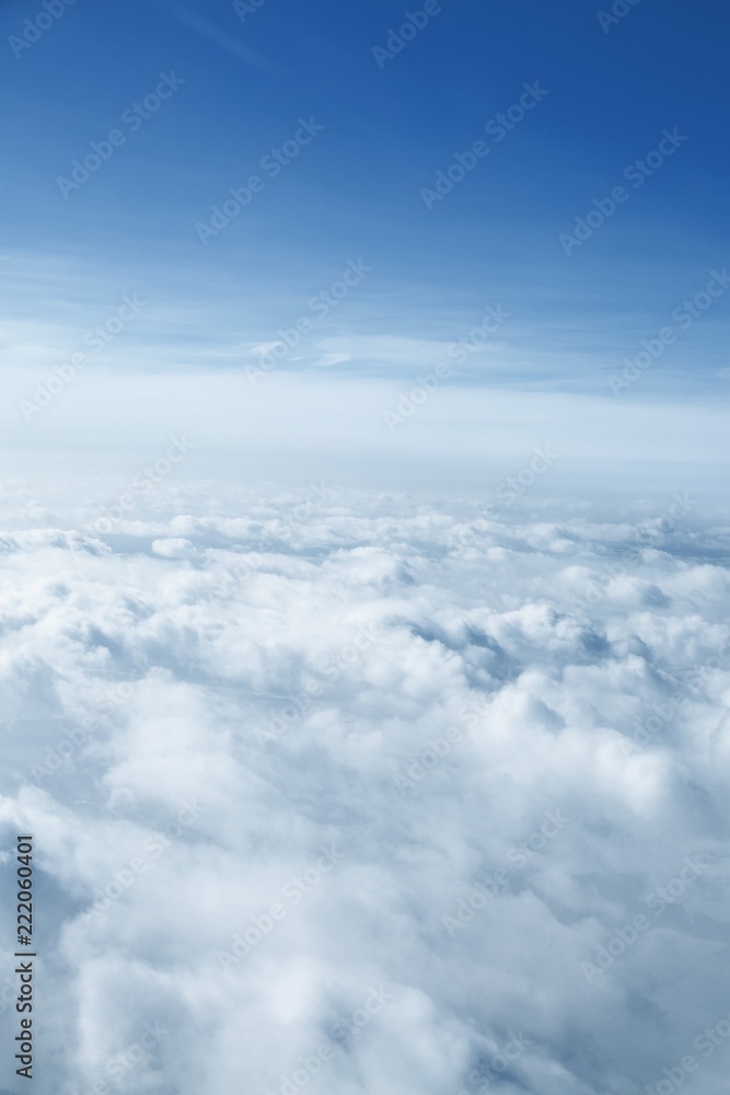 Aerial View of Clouds and Sky