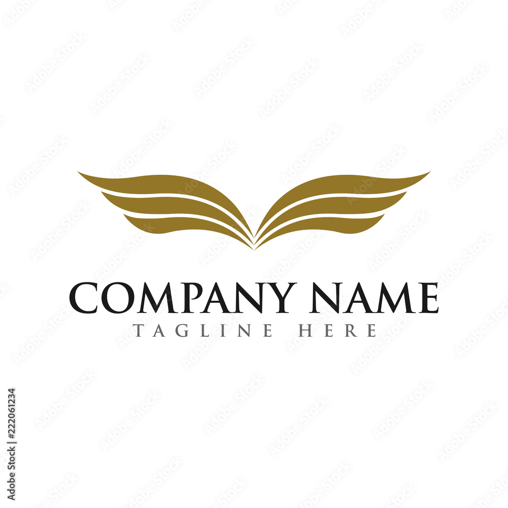 Obraz premium wings logo vector