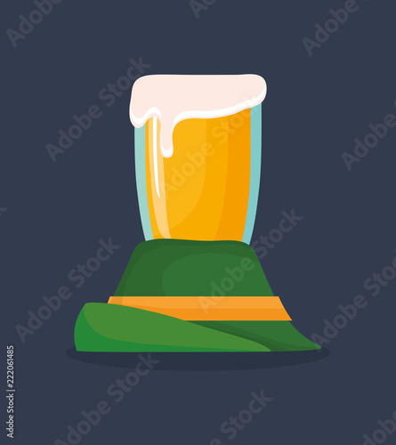 beer glass with geman hat photo