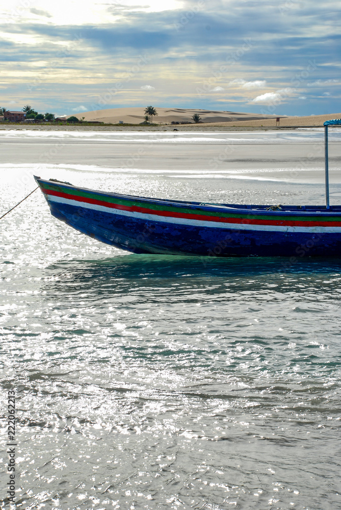 Fototapeta premium Jericoacoara is a virgin beach hidden behind the dunes of the west coast of Jijoca de Jericoacoara, Ceará, Brazil