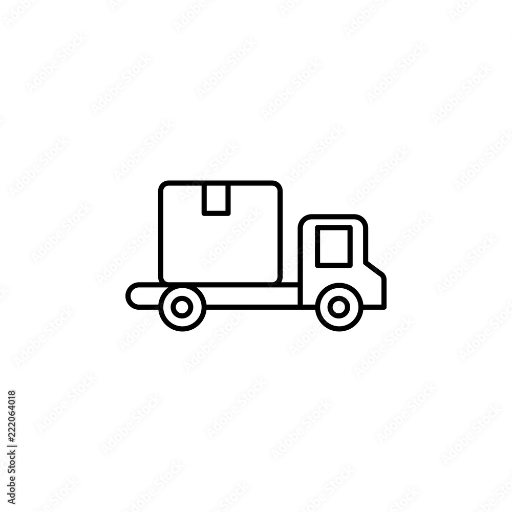 Delivery truck icon. Element of global logistics icon for mobile concept and web apps. Thin line Delivery truck icon can be used for web and mobile