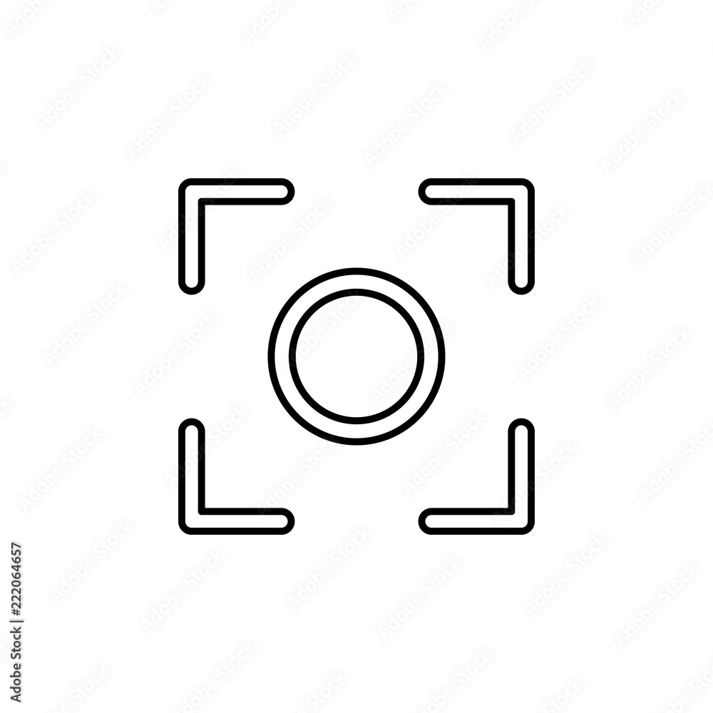 Center focus sign icon. Element of image sign for mobile concept and web apps illustration. Thin line icon for website design and development, app development. Premium icon Center focus sign icon. Element of image sign for mobile concept and web apps illustration. Thin line icon for website design and development, app development. Premium icon