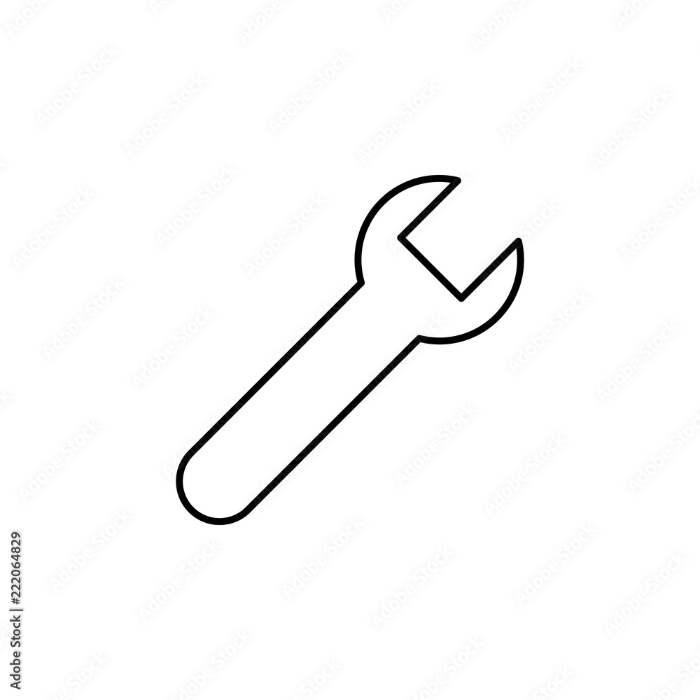 wrench. Element of construction icon for mobile concept and web apps. Thin line wrench can be used for web and mobile wrench. Element of construction icon for mobile concept and web apps. Thin line wrench can be used for web and mobile