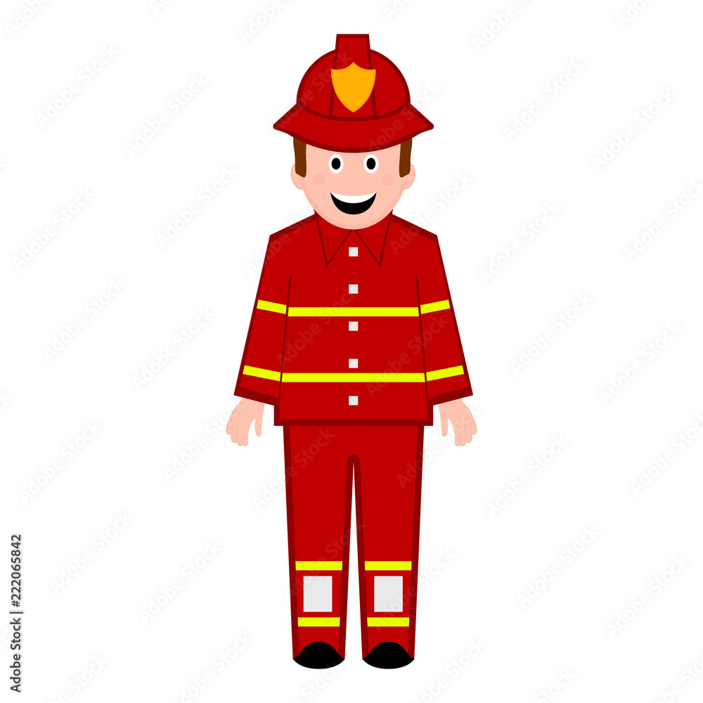 Isolated male firefighter icon Isolated male firefighter icon