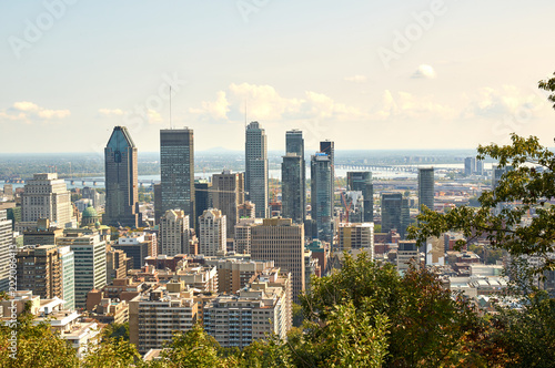Montreal downtown scenic view