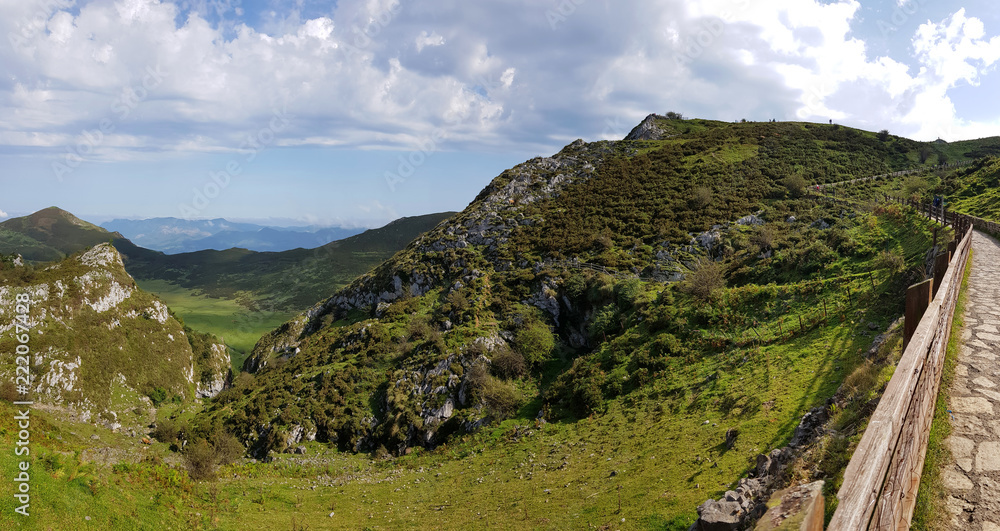 Landscape near Covadonga Lakes, Picos de Europa, Asturias, Spain