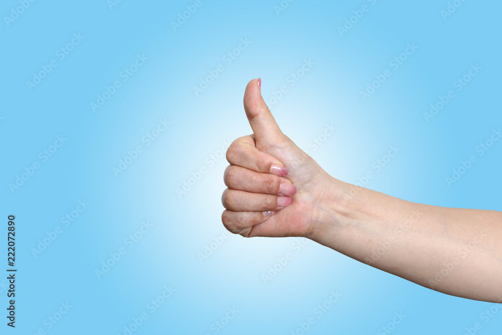 hand with thumb up isolated on white background hand with thumb up isolated on white background