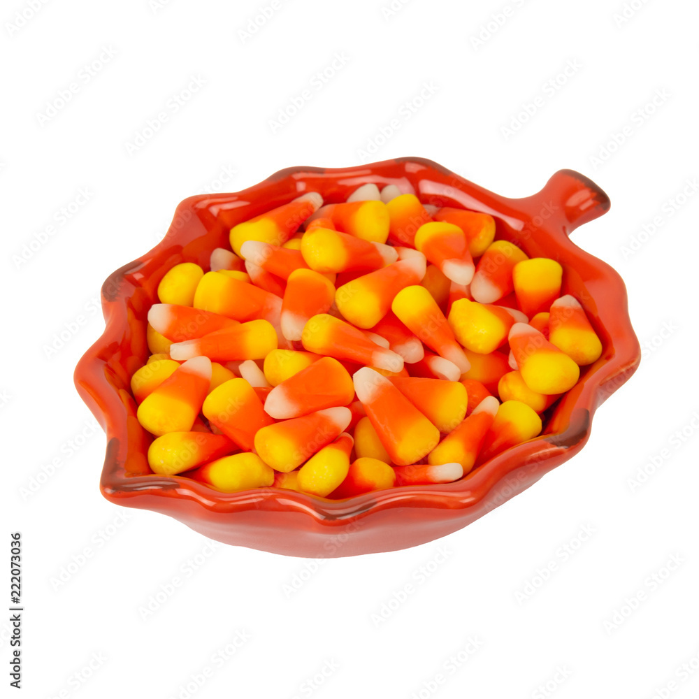 Candy Corn in a Leaf Bowl Candy Corn in a Leaf Bowl