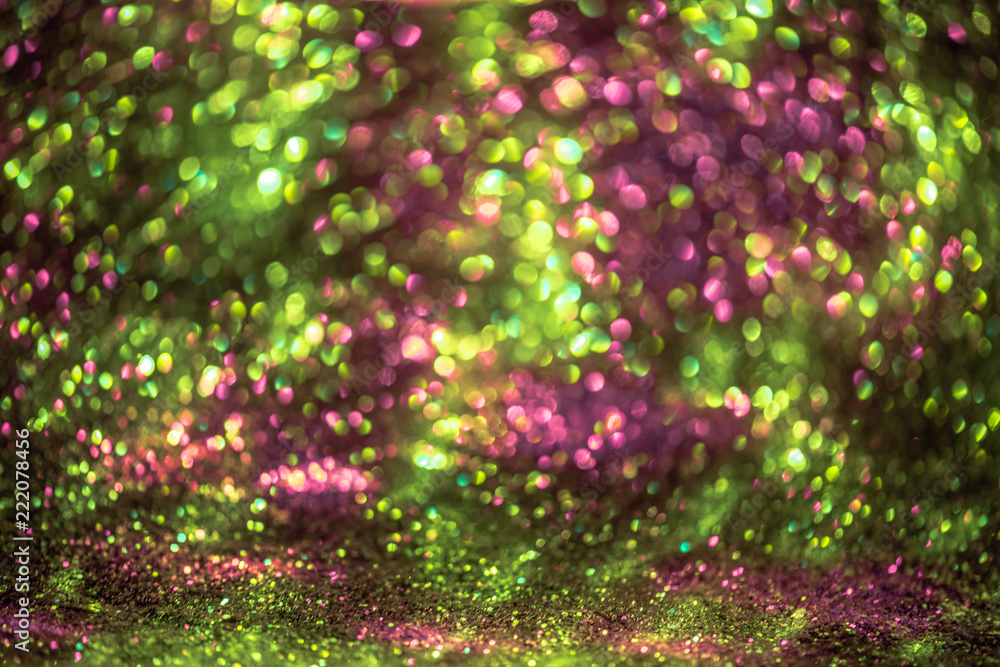 Obraz premium bokeh glitter Colorfull Blurred abstract background for birthday, anniversary, wedding, new year eve or Christmas