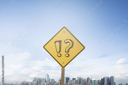 Traffic sign concept question mark