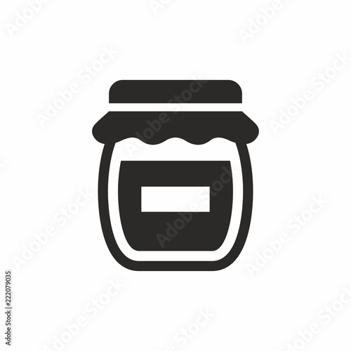 Jam, honey jar vector icon