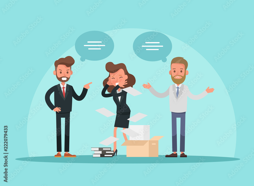 business people working in office vector character design no6 business people working in office vector character design no6