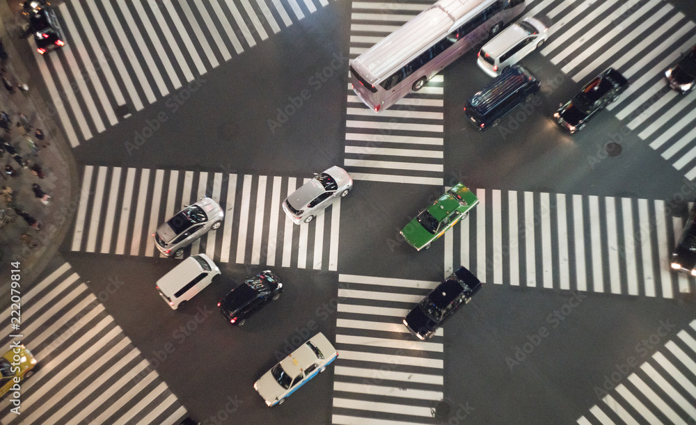 Fototapeta premium The intersection in Tokyo, Night day