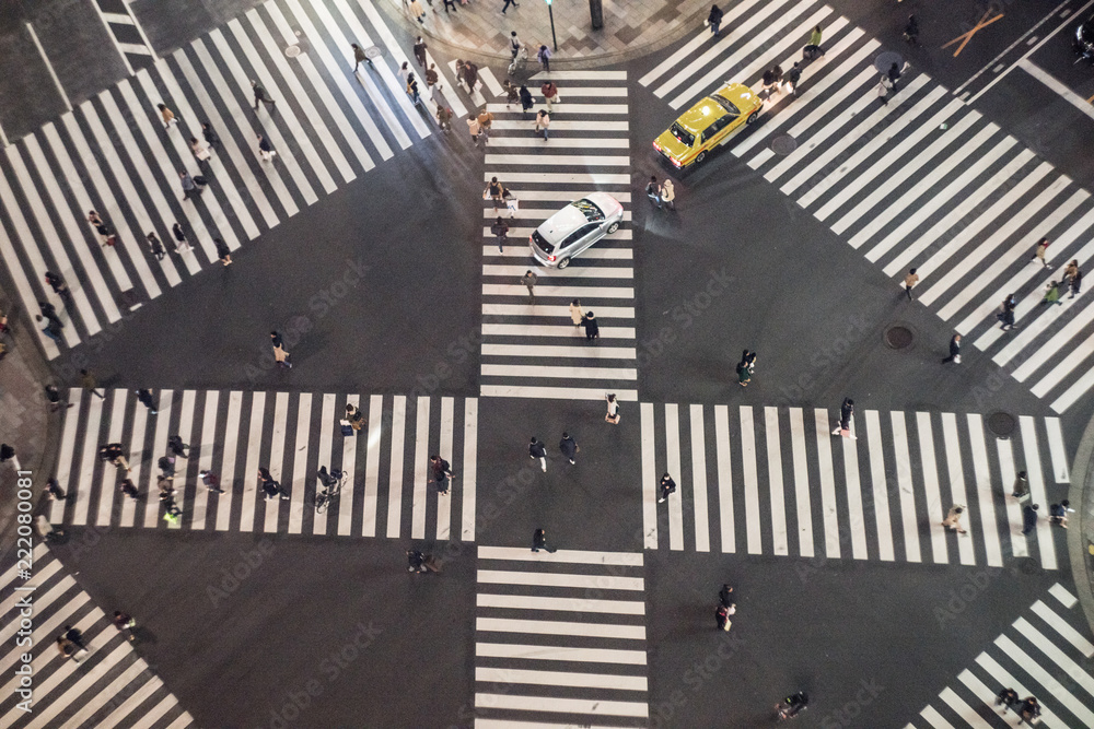 Fototapeta premium The intersection in Tokyo, Night day