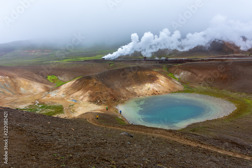 Volcano Viti Crater in North Iceland