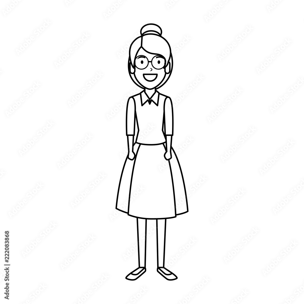 beautiful woman with glasses character beautiful woman with glasses character
