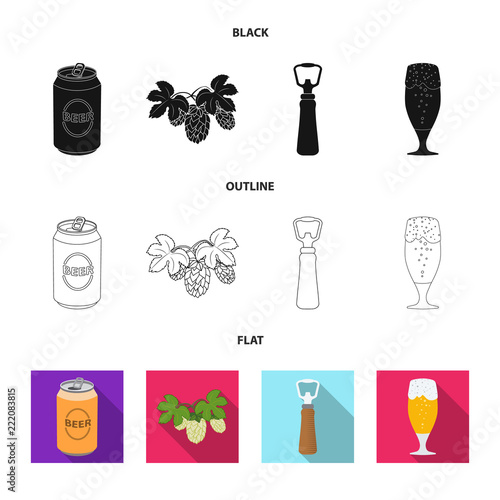 Vector illustration of pub and bar symbol. Set of pub and interior stock vector illustration.