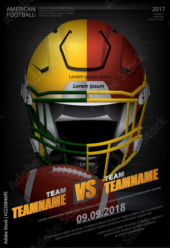 American football Poster Vector Illustration