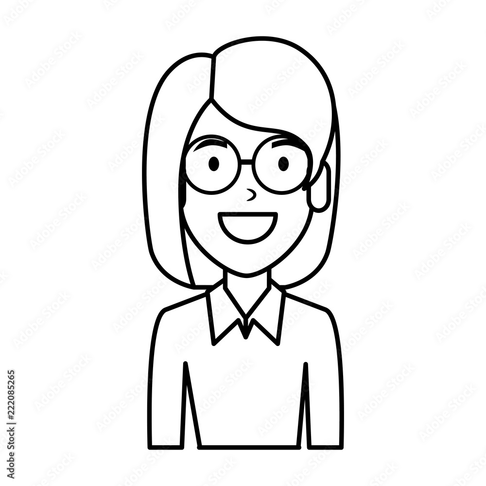beautiful woman with glasses character beautiful woman with glasses character