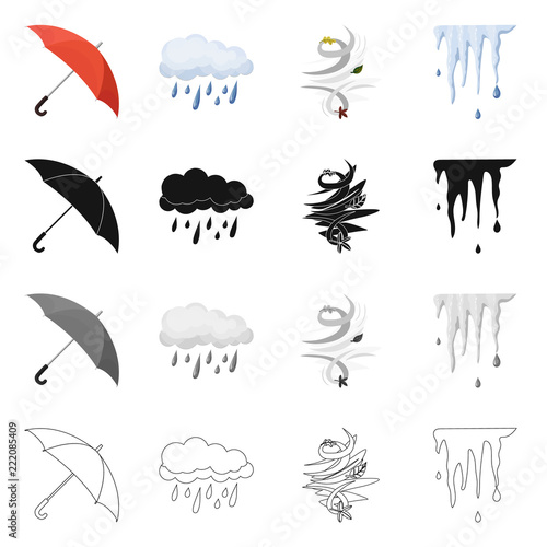 Vector illustration of weather and weather icon. Collection of weather and application stock symbol for web.