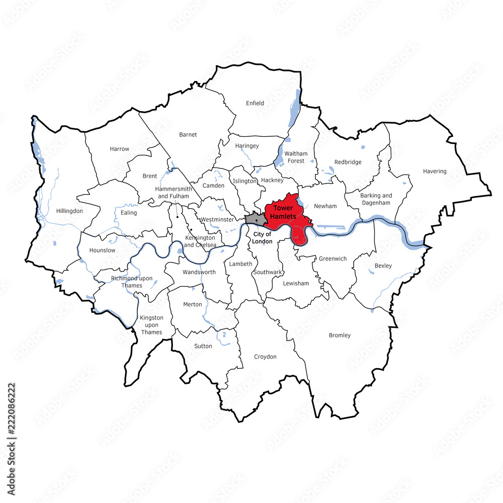 Fototapeta premium London Boroughs - TowerHamlets