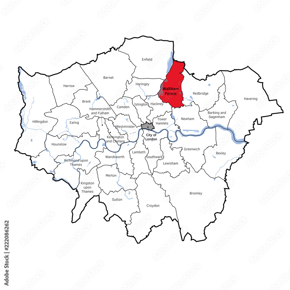 Fototapeta premium London Boroughs - Waltham Forest