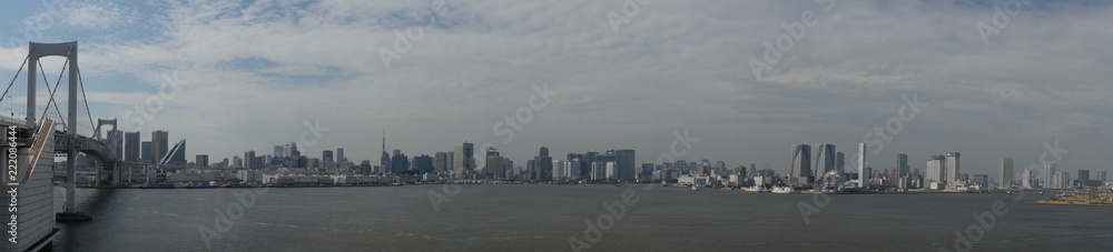 Fototapeta premium Tokio Rainbow Bridge Panorama