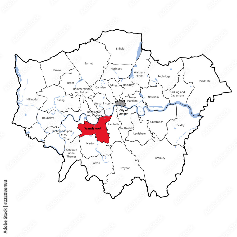 Obraz premium London Boroughs - Wandsworth